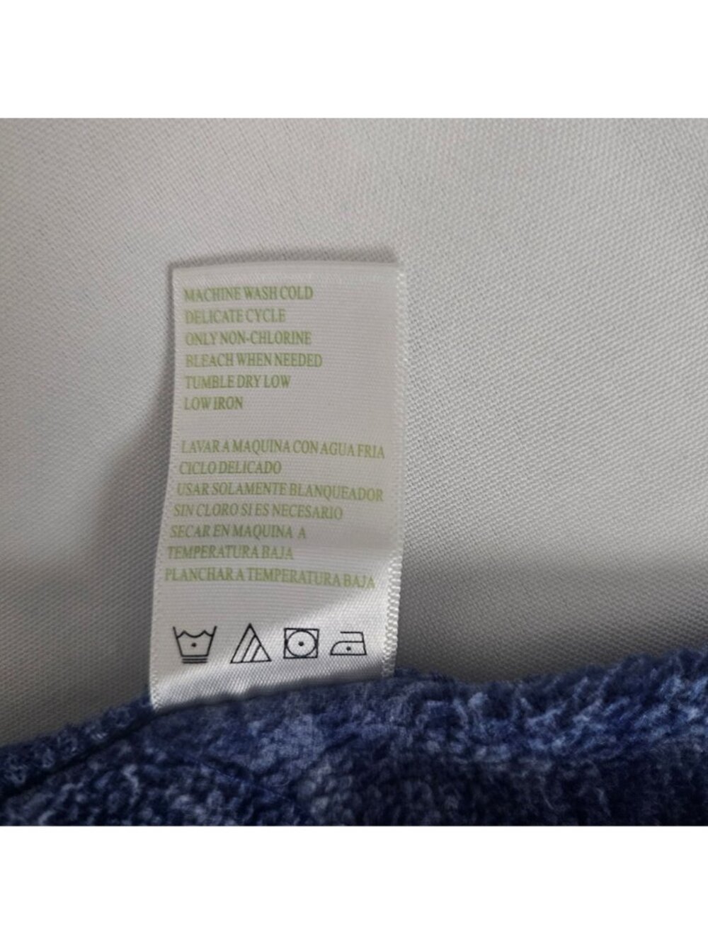 Green Tea Blue Heathered Full Zip Front Drawstring Hoodie Sweater Women's XL - Picture 10 of 10